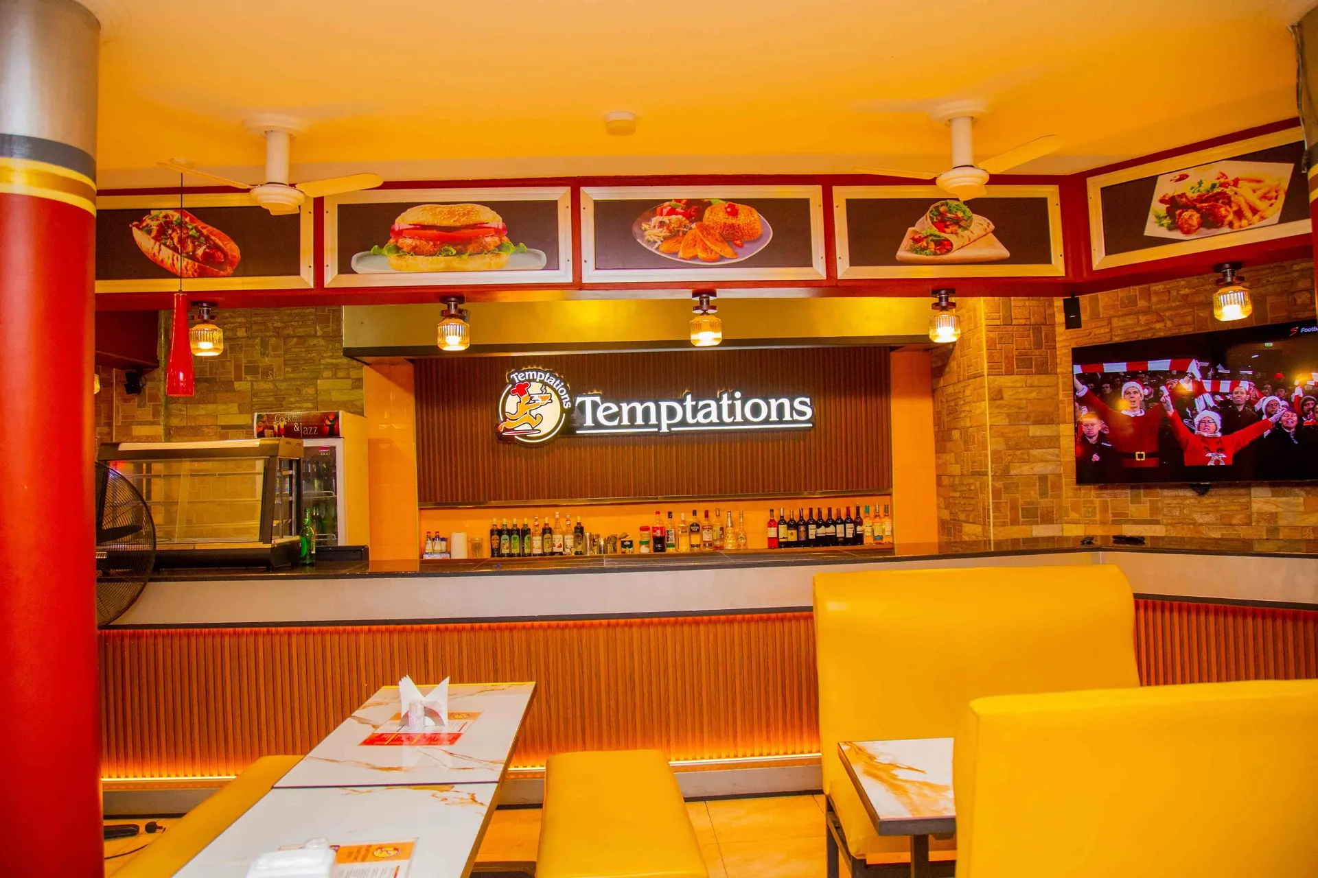 Temptations Food Court counter